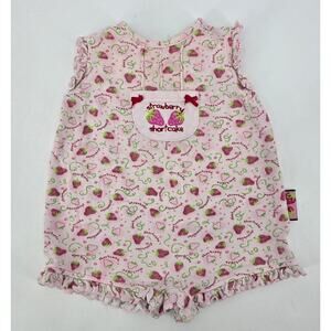 Vintage Y2K Bright Future Strawberry Shortcake Baby Romper
